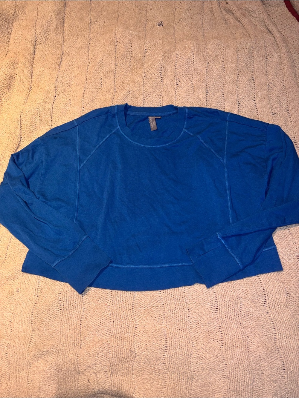 Sweaty Betty Cobalt Crewneck Sweatshirt Thumbhole Pullover Women’s Size XXL US16